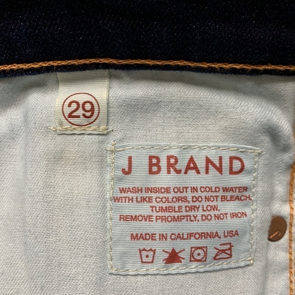 J Brand Low rise pencil leg distressed blue Jean new without tags size 29 - Picture 7 of 7